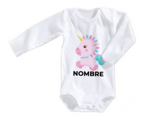 Bodies bebé Unicornio diseño-6 con nombre