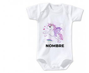 Bodies bebé Unicornio diseño-7 con nombre