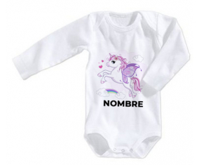Bodies bebé Unicornio diseño-7 con nombre