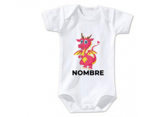 Bodies bebé Dragon diseño-4 con nombre