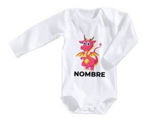 Bodies bebé Dragon diseño-4 con nombre