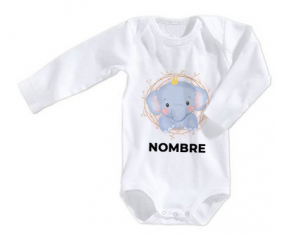 Bodies bebé elefante corona amarilla con nombre