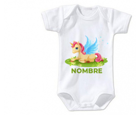 Bodies bebé Unicornio diseño-8 con nombre