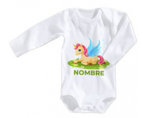 Bodies bebé Unicornio diseño-8 con nombre