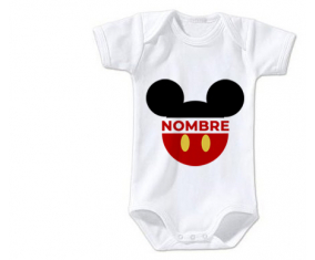 Bodies bebé Disney Mickey pantalones cortos rojos con nombre