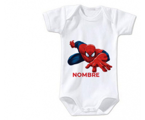 Bodies bebé Spiderman diseño-2 con nombre