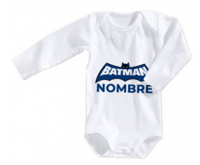 Bodies logotipo azul del bebé Batman con nombre