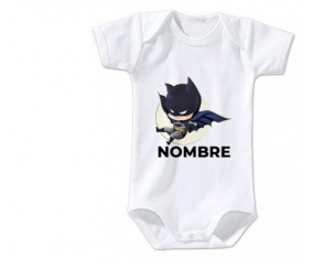 Bodies bebé Batman niños logo diseño-1 con nombre