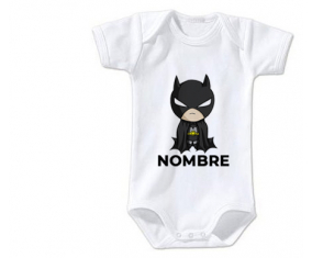 Bodies bebé Batman niños logo diseño-2 con nombre