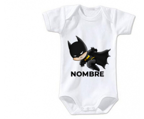 Bodies bebé Batman niños logo diseño-4 con nombre