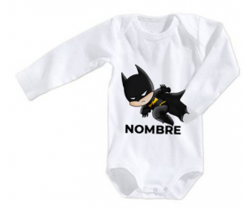 Bodies bebé Batman niños logo diseño-4 con nombre