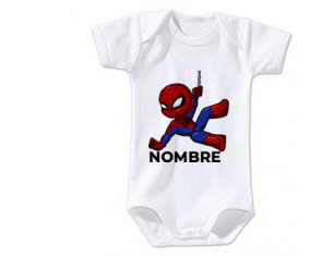 Bodies bebé Spiderman niños diseño-1 con nombre