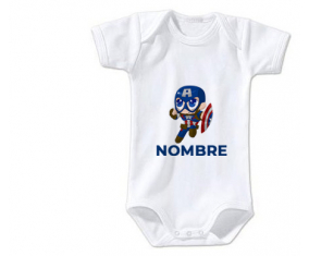 Bodies Bebé Capitán América niños diseñan-2 con nombre