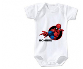 Bodies bebé Spiderman diseño-6 con nombre