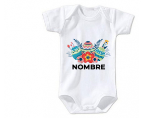 Bodies Bebé Huevo de Pascua Diseño-5 con Nombre