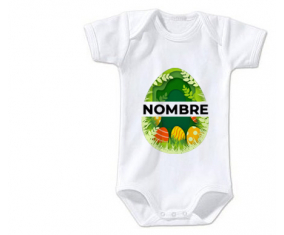Bodies bebé huevo de Pascua diseño-7 con nombre