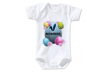 Bodies Bebé Huevo de Pascua Diseño-8 con Nombre