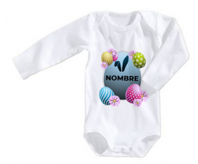 Bodies Bebé Huevo de Pascua Diseño-8 con Nombre