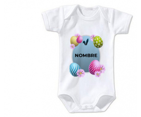 Bodies Bebé Huevo de Pascua Diseño-12 con Nombre
