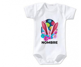 Bodies Bebé Huevo de Pascua Diseño-13 con Nombre