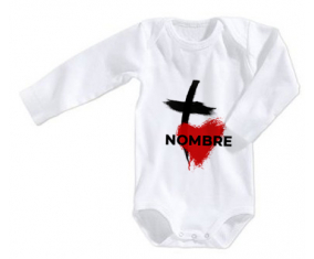 Bodies bebé Cross - corazón con nombre