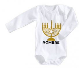 judaísmo del bebé body: Diseño de Hanukkah-1