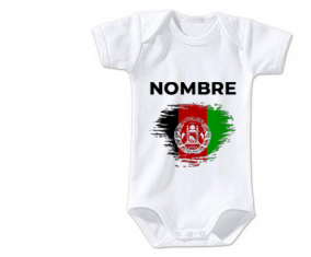 Bodies efecto de la bandera del bebé cepilla Afganistán con nombre
