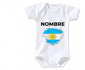 Bodies efecto bandera bebé cepilla Argentina con nombre