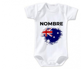 Bodies baby flag brush effect Australia con nombre