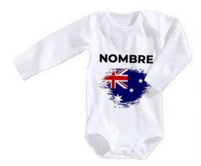 Bodies baby flag brush effect Australia con nombre