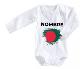Bodies bebé bandera Bangladesh efecto cepillo con nombre