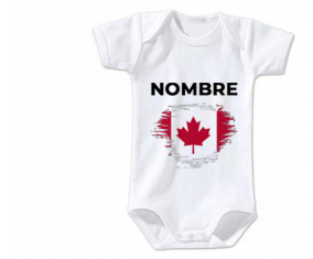 Bodies baby flag brush effect Canadá con nombre