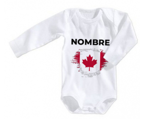 Bodies baby flag brush effect Canadá con nombre