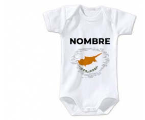 Bodies bebé bandera cepillo efecto Chipre con nombre
