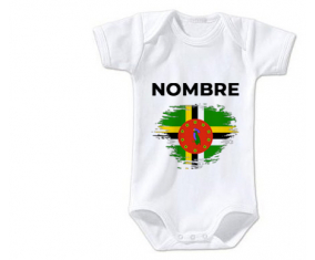 Bodies bebé efecto bandera cepillo Dominique con nombre