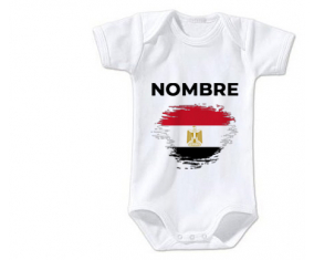 Bodies efecto cepillo de bandera de bebé Egipto con nombre