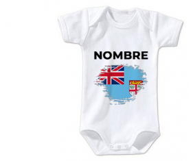 Bodies bebé bandera Fiji efecto cepillo con nombre