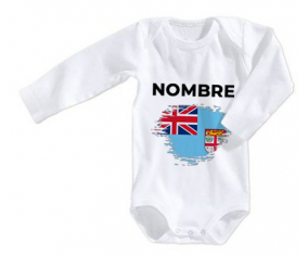 Bodies bebé bandera Fiji efecto cepillo con nombre