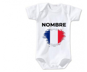 Bodies baby flag France efecto pincel con nombre