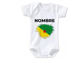 Bodies bebé flag efecto cepillo Guayana Francesa con nombre