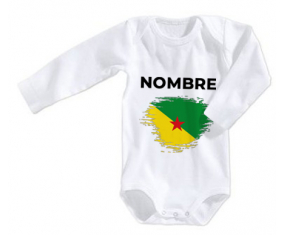 Bodies bebé flag efecto cepillo Guayana Francesa con nombre