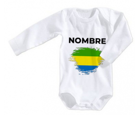 Bodies efecto bandera bebé cepilla gabón con nombre