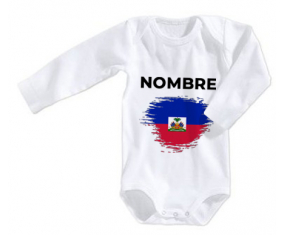Bodies cepillo de bandera de bebé efecto Haití con nombre