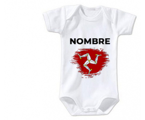 Bodies bebé bandera pincel efecto isla del hombre con nombre