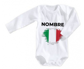 Bodies bebé bandera cepillo efecto Italia con nombre
