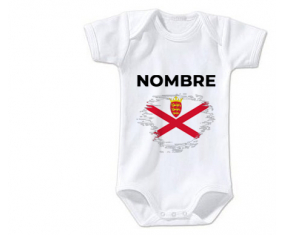 Bodies Baby Flag Brush Effect Island en Jersey con nombre