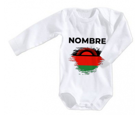 Bodies efecto de la bandera del bebé cepilla Malawi con nombre