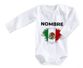 Bodies efecto bandera bebé cepilla México con nombre