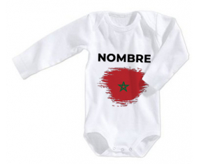 Bodies efecto bandera bebé cepilla Marruecos con nombre