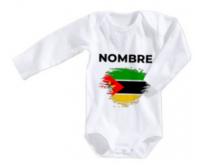 Bodies bebé bandera Mozambique efecto cepillo con nombre